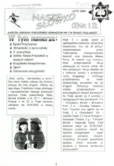 Nasze Słówko : gazetka szkolna Publicznego Gimnazjum nr 2 w Białej Podlaskiej R. 4 (2002) nr 25