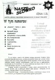 Nasze Słówko : gazetka szkolna Publicznego Gimnazjum nr 2 w Białej Podlaskiej R. 4 (2002) nr 30