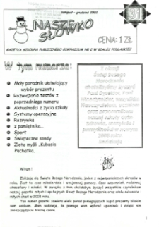 Nasze Słówko : gazetka szkolna Publicznego Gimnazjum nr 2 w Białej Podlaskiej R. 4 (2002) nr 31