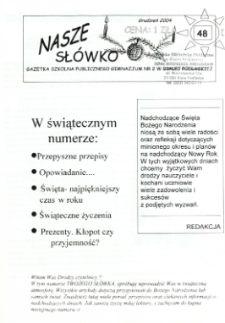 Nasze Słówko : gazetka szkolna Publicznego Gimnazjum nr 2 w Białej Podlaskiej R. 6 (2004) nr 48