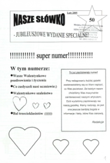 Nasze Słówko : gazetka szkolna Publicznego Gimnazjum nr 2 w Białej Podlaskiej R.7 (2005) nr 50