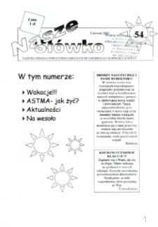 Nasze Słówko : gazetka szkolna Publicznego Gimnazjum nr 2 w Białej Podlaskiej R.7 (2005) nr 54