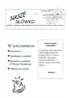 Nasze Słówko : gazetka szkolna Publicznego Gimnazjum nr 2 w Białej Podlaskiej R.7 (2005) nr 55