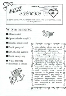 Nasze Słówko : gazetka szkolna Publicznego Gimnazjum nr 2 w Białej Podlaskiej R. 8 (2006) nr 60