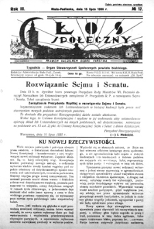Głos Społeczny R. 3 (1935) nr 17