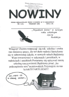 Nowiny : pismo redagowane przez uczniów SP w Rogoźnicy R. 1 (2001) nr 1 (21)