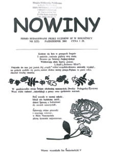 Nowiny : pismo redagowane przez uczniów SP w Rogoźnicy R. 1 (2001) nr 2 (22)