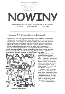 Nowiny : pismo redagowane przez uczniów SP w Rogoźnicy R. 1 (2001) nr 3 (23)