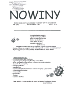 Nowiny : pismo redagowane przez uczniów SP w Rogoźnicy R. 2 (2002) nr 2 (34)