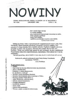Nowiny : pismo redagowane przez uczniów SP w Rogoźnicy R. 2 (2002) nr 4 (36)
