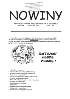 Nowiny : pismo redagowane przez uczniów SP w Rogoźnicy R. 2 (2002) nr 8 (28)