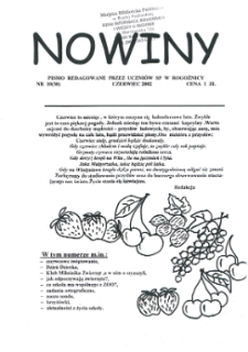 Nowiny : pismo redagowane przez uczniów SP w Rogoźnicy R. 2 (2002) nr 10 (30)
