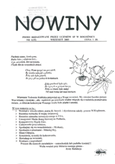 Nowiny : pismo redagowane przez uczniów SP w Rogoźnicy R. 3 (2003) nr 1 (45)