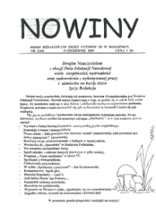 Nowiny : pismo redagowane przez uczniów SP w Rogoźnicy R. 3 (2003) nr 2 (46)