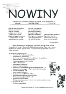Nowiny : pismo redagowane przez uczniów SP w Rogoźnicy R. 3 (2003) nr 4 (48)