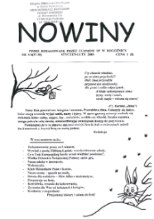 Nowiny : pismo redagowane przez uczniów SP w Rogoźnicy R. 3 (2003) nr 5-6 (37-38)