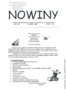 Nowiny : pismo redagowane przez uczniów SP w Rogoźnicy R. 3 (2003) nr 7 (39)