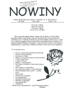 Nowiny : pismo redagowane przez uczni&oacute;w SP w Rogoźnicy R. 3 (2003) nr 9 (41)