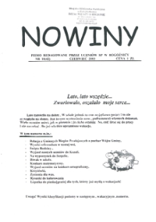 Nowiny : pismo redagowane przez uczniów SP w Rogoźnicy R. 3 (2003) nr 10 (42)