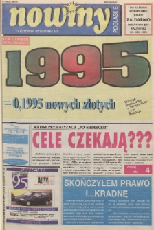 Nowiny Podlaskie: tygodnik R. 2 (1995) nr 1 (18)