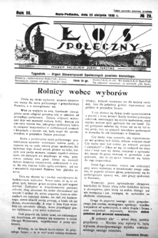 Głos Społeczny R. 3 (1935) nr 20