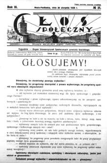 Głos Społeczny R. 3 (1935) nr 21