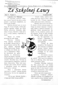 Ze Szkolnej Ławy : pismo samorządu uczniowskiego - Szkoła Podstawowa w Podedw&oacute;rzu R. 6 (2001) nr 4