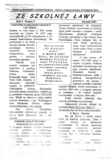 Ze Szkolnej Ławy : pismo samorządu uczniowskiego - Szkoła Podstawowa w Podedw&oacute;rzu R. 6 (2001) nr 5