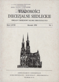 Wiadomości Diecezjalne Siedleckie : organ urzędowy Kurii Diecezjalnej R. 67 (1998) nr 1