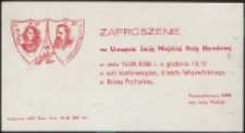Zaproszenie : [Inc.:] Zaproszenie na uroczystą sesję Miejskiej Rady Narodowej w dniu ...