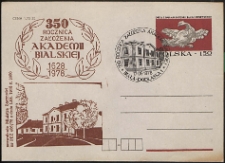 Koperta okolicznościowa : [Inc.] 350 rocznica założenia Akademii Bialskiej 1628-1978...