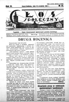 Głos Społeczny R. 3 (1935) nr 23