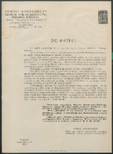 Do matek !... [Inc.] Do matek zwracamy się - my zbierający na Fundusz Szkolnictwa Polskiego Zagranicą...