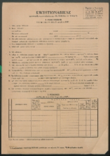 Kwestionariusz sprawozdawczo-statystyczny dla bibliotek za 1948 r.