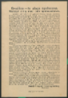 Ulotka : Gruźlica to plaga społeczna