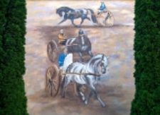 Mural poświęcony prof. Ludwikowi Maciągowi na budynku II LO im. E. Plater w Białej Podlaskiej [fotografia]