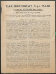 Druk ulotny : [Inc.:] Dar Narodowy 3-go Maja na prace oświatowe Polskiej Macierzy Szkolnej [...]