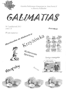 Galimatias : gazetka Publicznego Gimnazjum im. św. Jana Pawła II w Janowie Podlaskim (2011/2012) nr 2