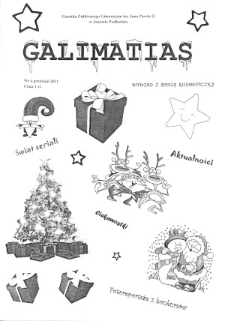 Galimatias : gazetka Publicznego Gimnazjum im. św. Jana Pawła II w Janowie Podlaskim (2011/2012) nr 4