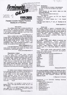 Uczniowski Głos : pisemko uczniów Zespołu Placówek Szkolnych w Przewłoce R. 1 (1999/2000) nr 1