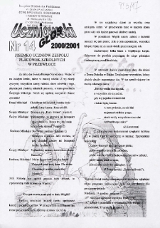 Uczniowski Głos : pisemko uczniów Zespołu Placówek Szkolnych w Przewłoce R. 2 (2000/2001) nr 14