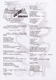 Uczniowski Głos : pisemko uczniów Zespołu Placówek Szkolnych w Przewłoce R. 2 (2000/2001) nr 16