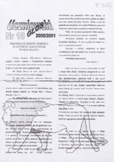 Uczniowski Głos : pisemko uczniów Zespołu Placówek Szkolnych w Przewłoce R. 2 (2000/2001) nr 18