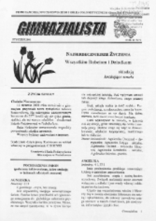 Gimnazjalista : pismo samorządu uczniowskiego i kółka polonistycznego Gimnazjum w Podedwórzu R. 2 (2000/2001) nr 5