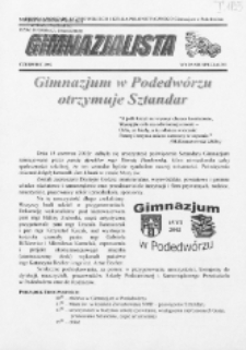 Gimnazjalista : pismo samorządu uczniowskiego i kółka polonistycznego Gimnazjum w Podedwórzu R. 3 (2001/2002) numer specjalny