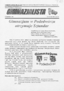 Gimnazjalista : pismo samorządu uczniowskiego i kółka polonistycznego Gimnazjum w Podedwórzu R. 3 (2001/2002) numer specjalny