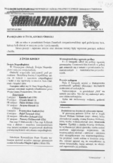 Gimnazjalista : pismo samorządu uczniowskiego i kółka polonistycznego Gimnazjum w Podedwórzu R. 4 (2002/2003) nr 3