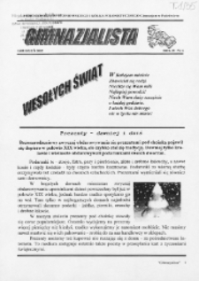 Gimnazjalista : pismo samorządu uczniowskiego i kółka polonistycznego Gimnazjum w Podedwórzu R. 4 (2002/2003) nr 4