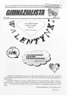 Gimnazjalista : pismo samorządu uczniowskiego i kółka polonistycznego Gimnazjum w Podedwórzu R. 4 (2002/2003) nr 6