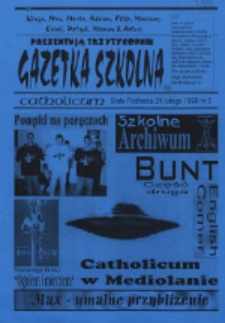 Gazetka Szkolna Catholicum 1999 nr 3